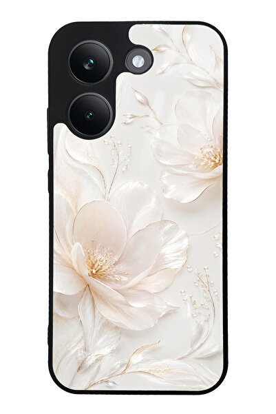 Spoyi Xiaomi Poco X8 Pro Ivory Pearl Blossom Tasarımlı Glossy Telefon Kılıfı
