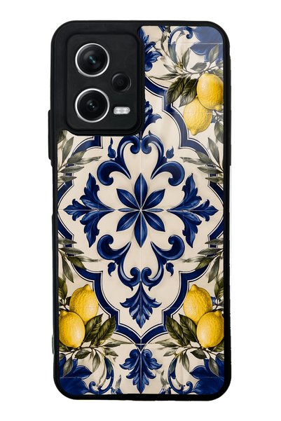 Spoyi Xiaomi Redmi Note 12 5g Royal Lemon Mosaic Design Glossy Phone Case