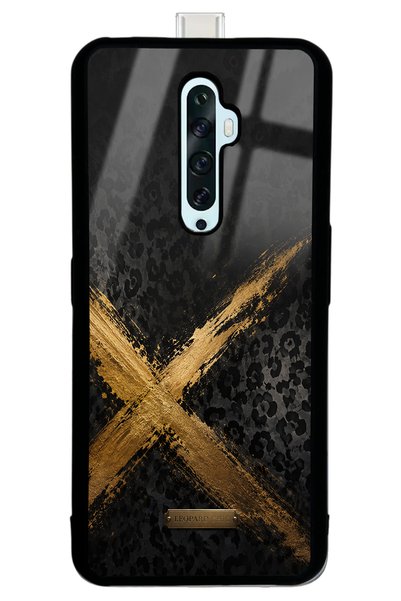 Spoyi Oppo Reno 2Z Golden Leopard X Design Glossy Phone Case