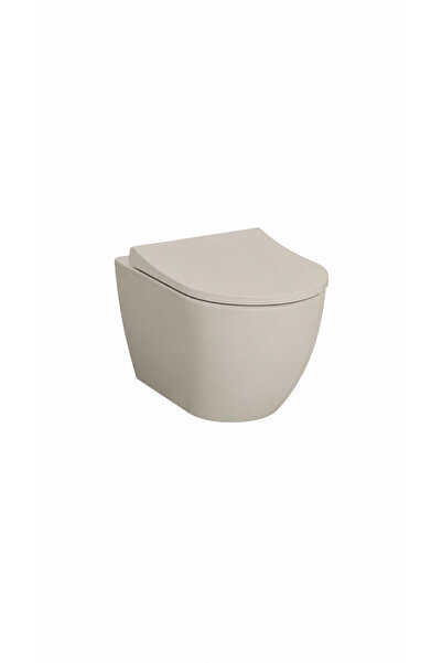 VitrA MİA (S60) ROUND ASMA KLOZET MAT K.BEJİ(7510B022-0090) (KAPAK DAHİL)