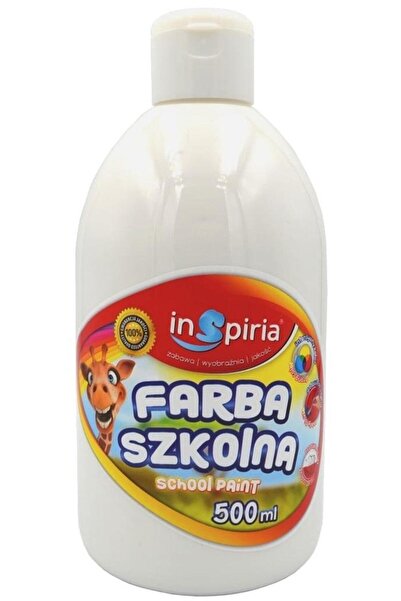 Inspiria Vopsea scolara Inspiria, alb, 500ml