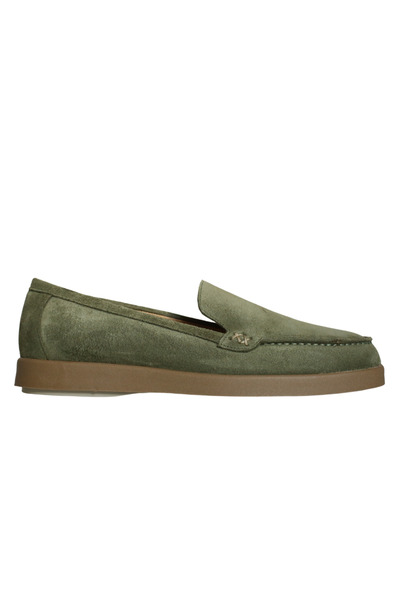 Platin Khaki Suede Women's Loafer