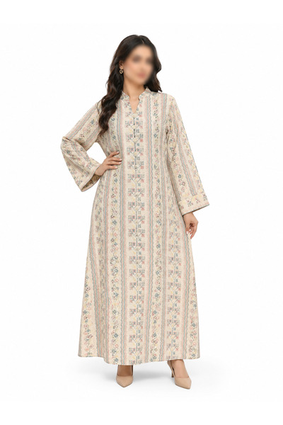 THOGUE Luxurious Women's Long Robe with Distinctive Heritage Print - Loose Fi...