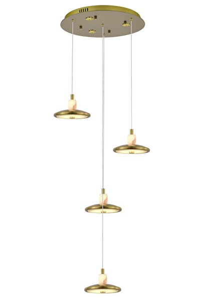 Avonni AV-7017-8103-4 Eskitme Kaplama Modern Avize LED Metal Mermer H: 90 cm,...