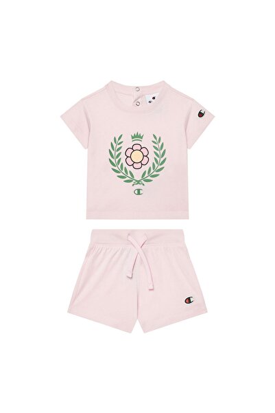 Champion Set tricou și pantaloni scurți pentru fete 405117 Roz
