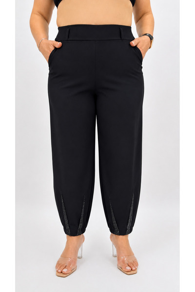 ZANESSİ FASHION Plus Size Knitted Lycra Women's Trousers