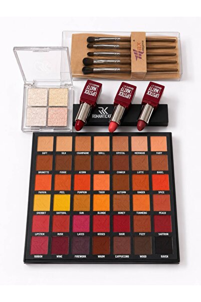 FANCY BEAUTY Brush, Shadow, and Lip Bundle - Makeup Brushes, Palettes, and Li...