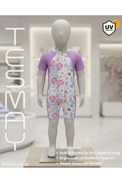YUYİ Tesmay Uv Protected Children's Swimsuit
