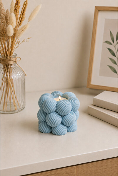 3D BASKI EVRENİ Dağ Teknoloji Bubble 3D Baskı Dekoratif Mumluk | Tealight Mum...