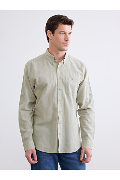 LC Waikiki I Standart Fit Linen Blended Men's Shirt by Freezen Store