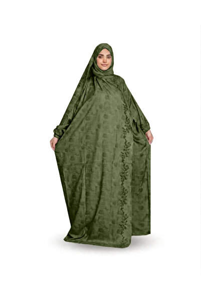 SDD A cold and heavy egyptian scarf with islamic shapes with a veil connected...