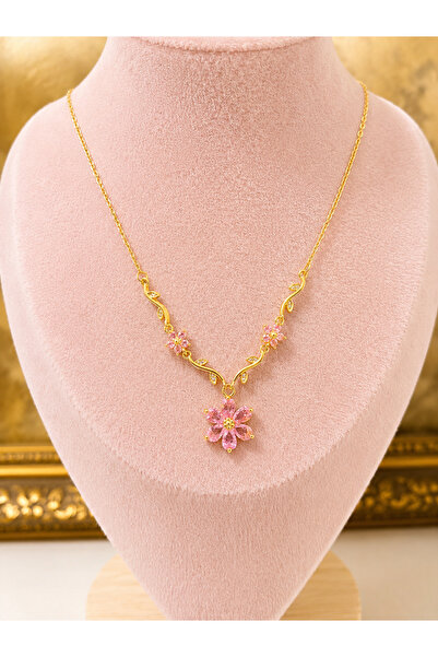 Gizemindünyası Sakura Çiçekli Tulip Kolye