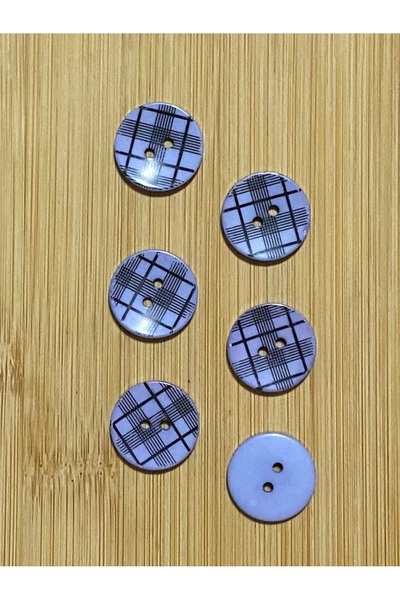 Lorin hobi Plaid Cardigan Vest Jacket Button 2 cm 6 Pieces Blue
