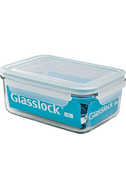Glasslock Glass Food Storage Container 1100ml Rectangular Airtight BPA Free L...