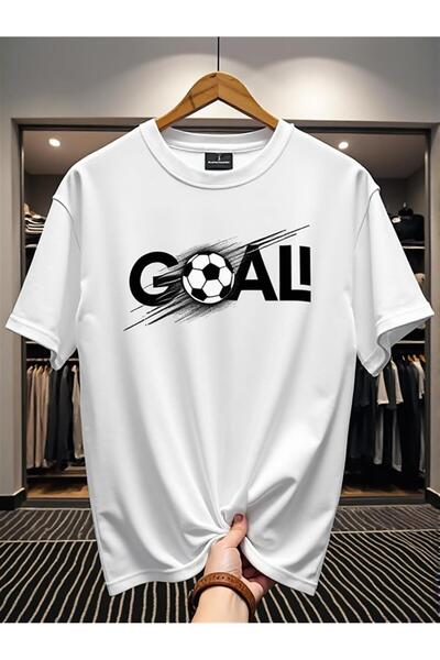 En22 قميص رياضي للرجال - قميص تدريب كرة قدم بأكمام قصيرة مع نص وطباعة GOAL، ر...