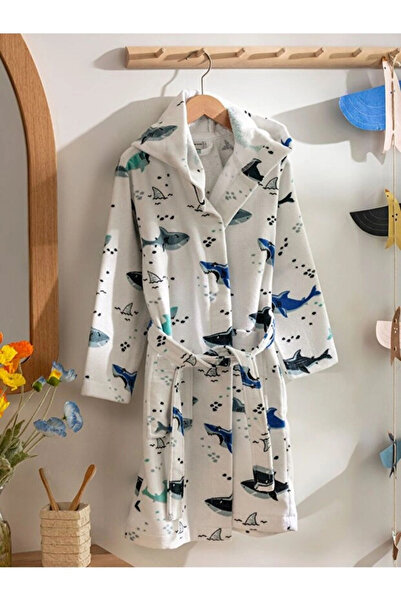 LC Waikiki رداء حمام للأولاد بطبعة هودي