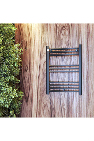 Granitan Radiator Baie Puerto, 60x70 cm, Negru, Tip Scara, 10 Elemente, 353W