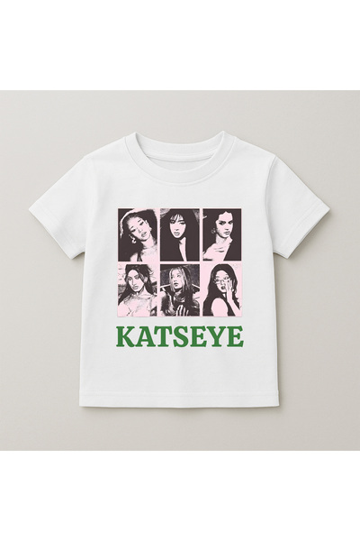 SVART WEAR تي شيرت قطني مطبوع عليه Katseye برقبة دائرية وأكمام قصيرة للأطفال ...