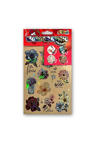 Penmate Stickere decorative holografice flori multicolor 14.5x23.5cm