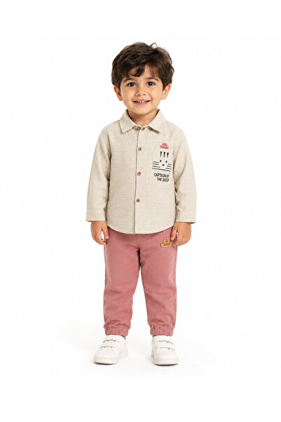 MADE Boy's Set of Shirt and Trousers Captain of the Ship, Size 3 Years