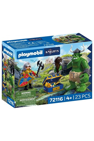 Playmobil Ιππότης Καρδιάς Λιονταριού και Τρολ με Θησαυρό (72116)