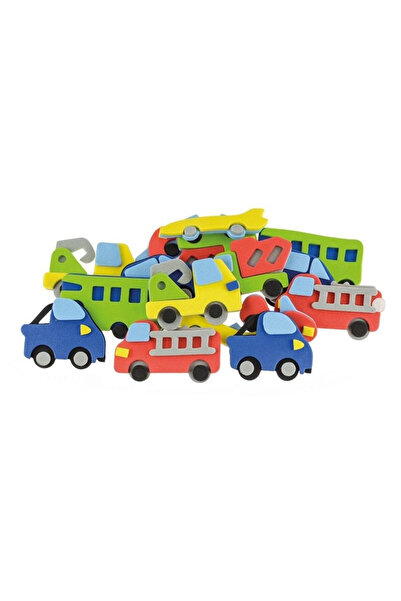 BREWIS Set stickere spuma Auta multicolor 18.6x12.3cm 16 buc
