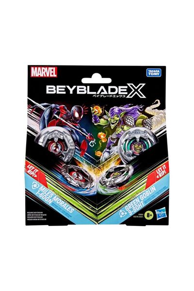 Hasbro Beyblade X Marvel Συνεργασία Πολυσυσκευασία Μάιλς Μοράλες εναντίον Γκρ...