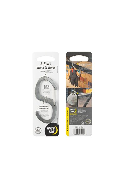 Nite Ize Carabiner S-Biner Hook N Hold Silver (NI SBH-11-R6)