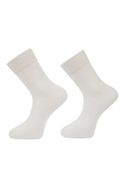 Overall Șosete lungi de afaceri din bumbac mercerizat, Filoscozia 1/2, Alb, 3...