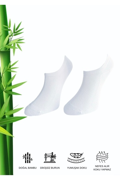 6 Çift Kadın Çorap Bambu Sneaker
