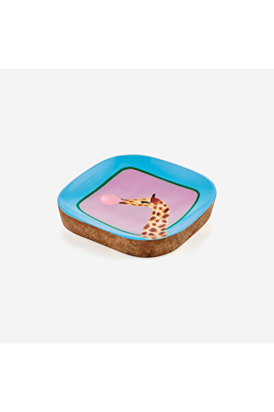 GIFT COMPANY Blue Mango Tree Giraffe Decorative Plate 10X1,5X10 cm