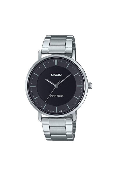 Casio ساعة رجالية بمينا أسود - MTP-VT04D-1EDF