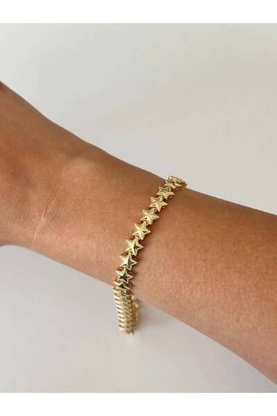 Haziran Steel & Xuping Stone Bracelet with Star and Heart-Shaped Figures
