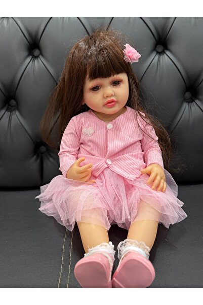 aydogdushopping Gerçekçi yeni doğmuş emaye bebek 55cm simüle bebek kız bebek ...
