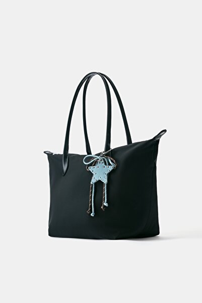 Pull & Bear Süslemeli naylon tote çanta
