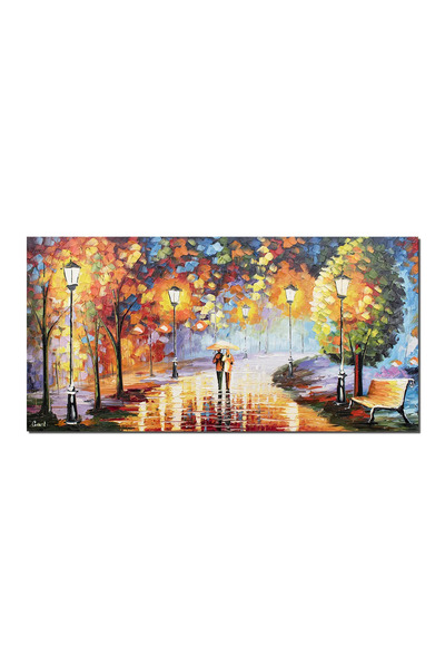 artnova Tablou pereche indragostiti pictat manual living, dormitor, Impreuna ...