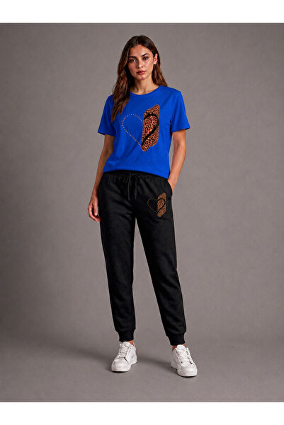 CLOTHES33 SET 2 PIESE: TRICOU ȘI PANTALONI DE TRENING, SUBȚIRE, DE VARĂ, CU I...