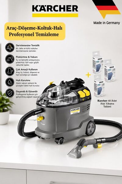 Karcher Profesyonel Halı ve Koltuk Yıkama Makinesi 1200W 8L Tank, Otel Ofis v...