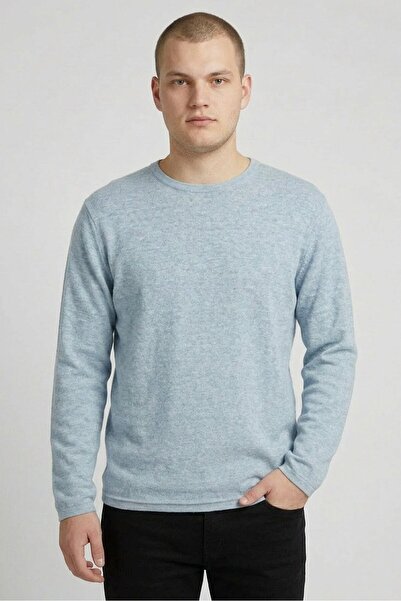 Calvin Klein Men Crew Neck Long Sleeve Plain Sweater, Grey