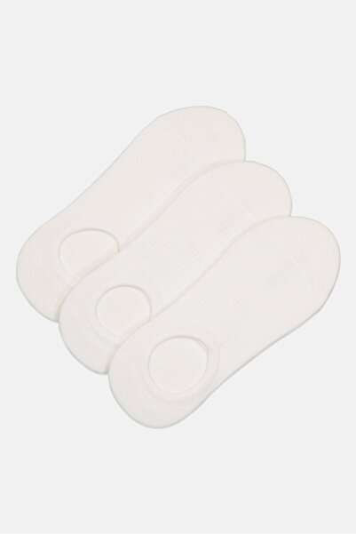 Lemon Women 3 Pairs Invisible Socks, White