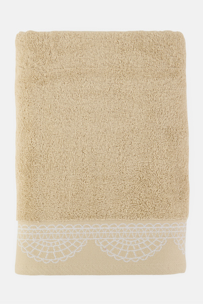 Home Collection Cotton Bath Towel, Beige