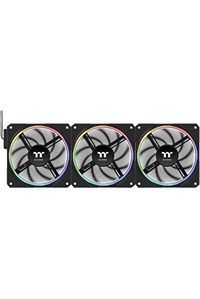 THERMALTAKE TS120 EX RGB Ανεμιστήρες, Σετ 3 τεμαχίων, 500-2000 ΣΑΛ, PWM, Μαύρο