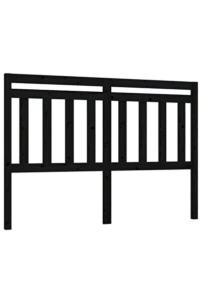 vidaxl Tăblie de pat, negru, 146x4x100 cm, lemn masiv de pin