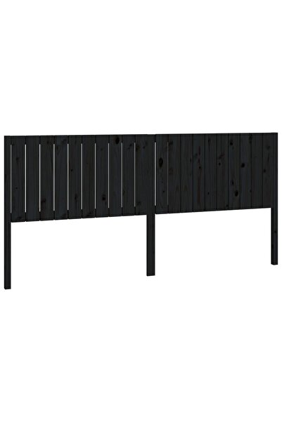 vidaxl Tăblie de pat, negru, 205,5x4x100 cm, lemn masiv de pin