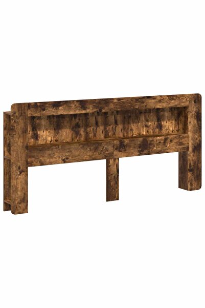 vidaxl Tablă de pat cu sertar Stejar Afumat 215 x 18,5 x 100 cm