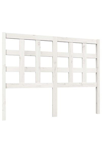 vidaxl Tăblie de pat, alb, 125,5x4x100 cm, lemn masiv de pin