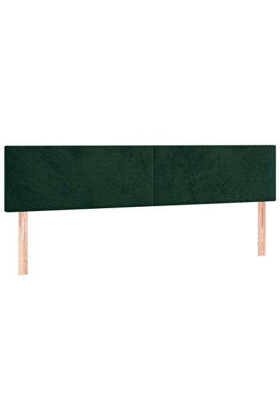 vidaxl Tăblii de pat, verde închis, 180x5x78/88 cm, catifea