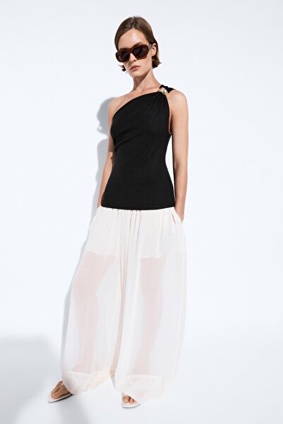 Massimo Dutti Metal detaylı asimetrik top
