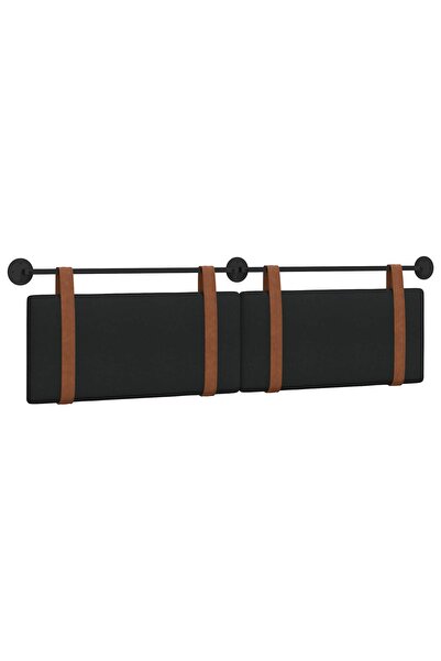 vidaxl Cap de pat suspendat Pe perete Negru 190 x 55 x 5 cm PU antic