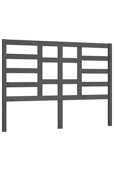 vidaxl Tăblie de pat, gri, 156x4x104 cm, lemn masiv de pin